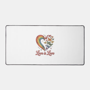 Stolz Schmetterling Herz Liebe Ist Liebe-Shirt-Des Schreibtischunterlage