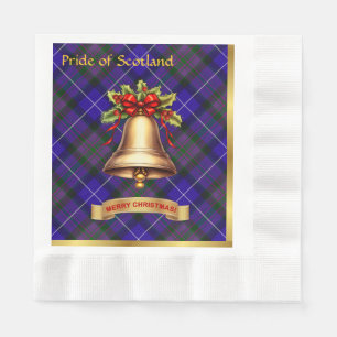 Stolz Schottlands Personalisiert Tartan Weihnachte Serviette