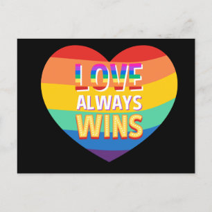 Stolz schwul-Liebe gewinnt immer. Regenbogenfarbe. Postkarte
