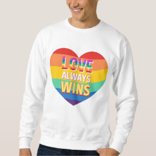 Stolz schwul-Liebe gewinnt immer. Regenbogenfarbe. Sweatshirt