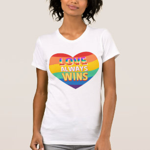 Stolz schwul-Liebe gewinnt immer. Regenbogenfarbe. T-Shirt