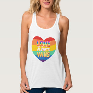 Stolz schwul-Liebe gewinnt immer. Regenbogenfarbe. Tank Top