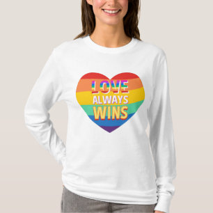 Stolz schwul - Liebe siegt immer. Regenbogenfarbe. T-Shirt