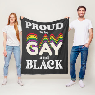 Stolz, schwul und schwarz zu sein LGBT Pride Fleecedecke