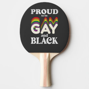 Stolz, schwul und schwarz zu sein LGBT Pride Tischtennis Schläger