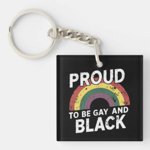 Stolz, schwul und schwarz zu sein, Pride Month 202 Schlüsselanhänger
