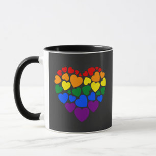 Stolz schwuler Regenbogenfarben Herz für Liebe Tasse