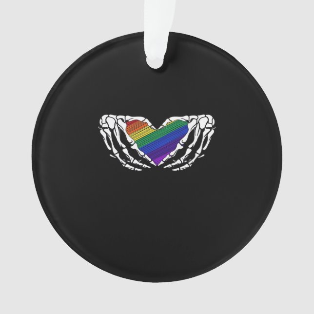 Stolz - Skeletthandschuhe, die das Herz klassisch  Ornament (Vorderseite)