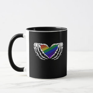 Stolz - Skeletthandschuhe, die das Herz klassisch  Tasse
