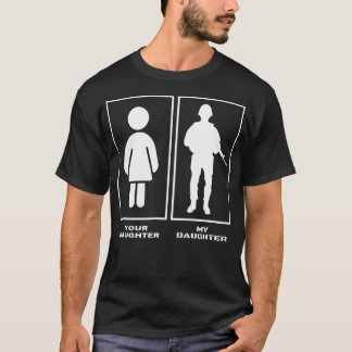 Stolz Soldier Mama Vater Ihre Tochter Mi T-Shirt