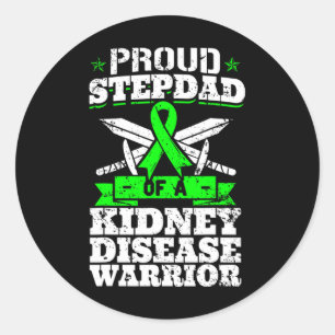 Stolz Stepdad eines Kidney-Kidnell Krieger KD Awar Runder Aufkleber