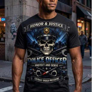 Stolz-T-Shirt für Polizeibeamte Tri-Blend Shirt