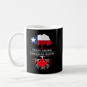Stolz Texas mit kanadischer Roots Kanada-Flagge wa Kaffeetasse