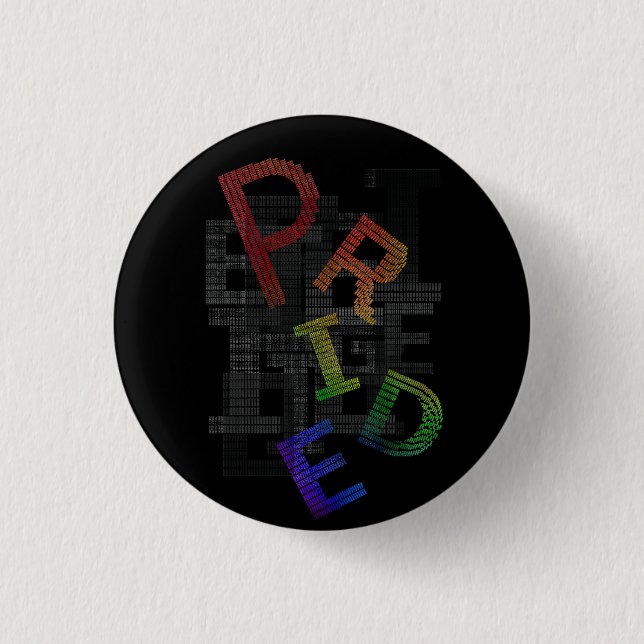 Stolz - Text Sticker Button (Vorderseite)