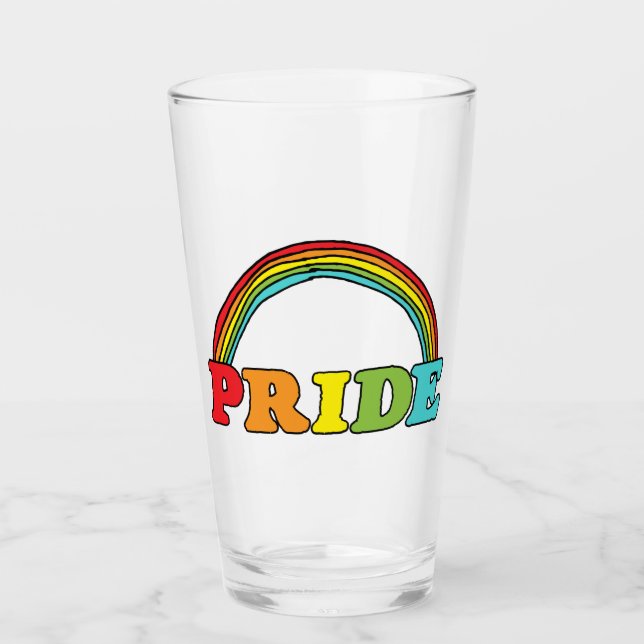 Stolz Text und Regenbogen Glas (Vorderseite)