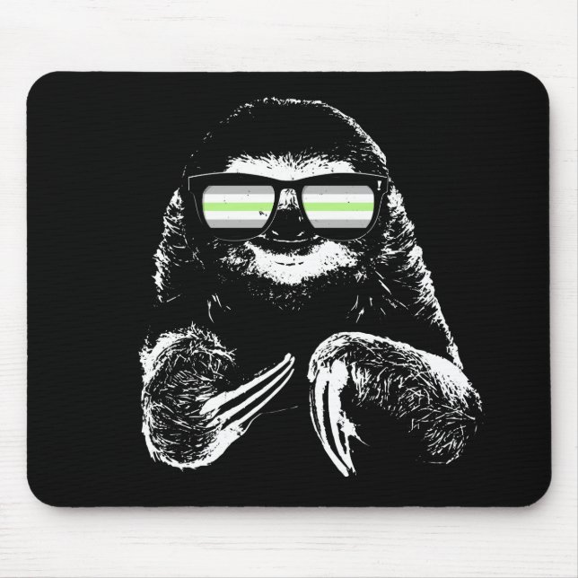 Stolz-Trägheit Agender Flaggen-Sonnenbrille Mousepad (Vorne)