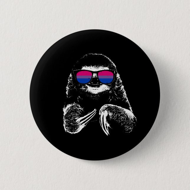 Stolz-Trägheits-bisexuelle Flaggen-Sonnenbrille Button (Vorderseite)