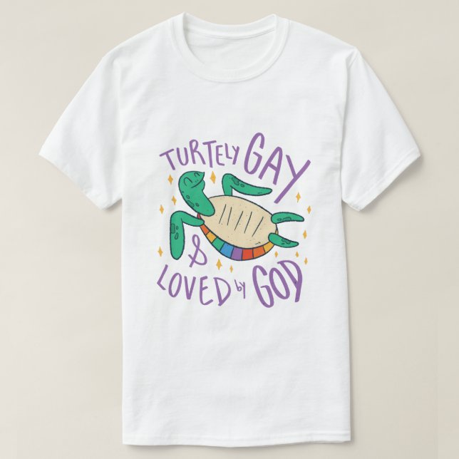 Stolz, Turtley Gay von Gottes Meeresschildkröte ge T-Shirt (Design vorne)