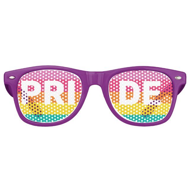 Stolz Typografie & Regenbogendesign Partybrille (Vorderseite)