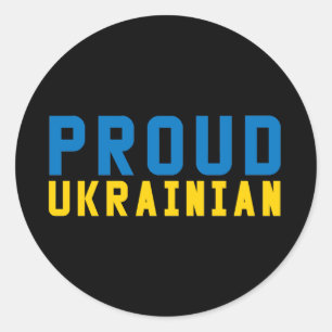 stolz Ukrainisch Runder Aufkleber