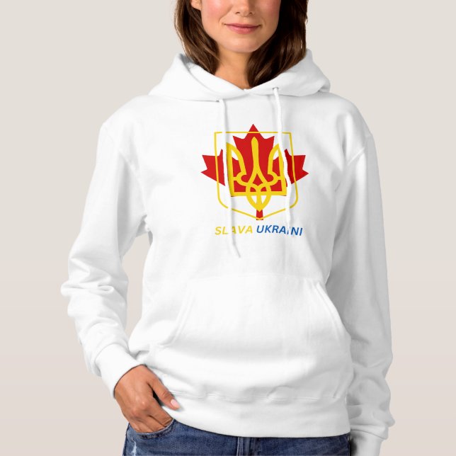 STOLZ, UKRAINISCHER KANADIAN ZU SEIN - SLAVA UKRAI HOODIE (Vorderseite)