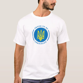 Stolz, ukrainisches Zeichen mit Wappen zu sein T-Shirt