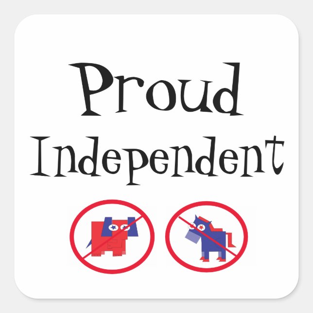 stolz unabhängig quadratischer aufkleber (Vorderseite)
