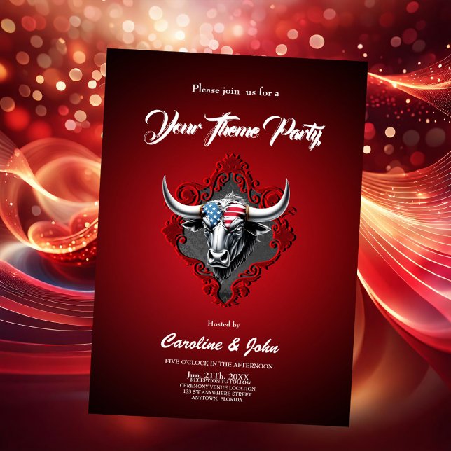 Stolz und Stärke, ein amerikanischer Stier Einladung (Von Creator hochgeladen)