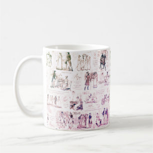 Stolz und Vorurteil Burgund Toile Zitate Kaffeetasse