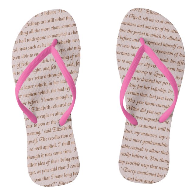 Stolz und Vorurteil Flip Flops (Fußbett)