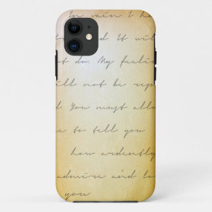 Stolz und Vorurteil Handschrift Archiv iPhone 11 Hülle