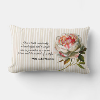 Stolz und Vorurteil hübsch floral gestreift Lendenkissen