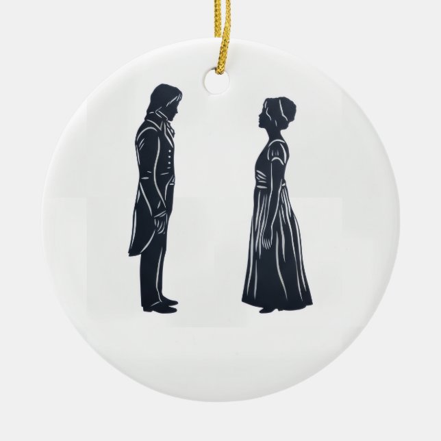 Stolz und Vorurteil Keramik Ornament (Vorne)