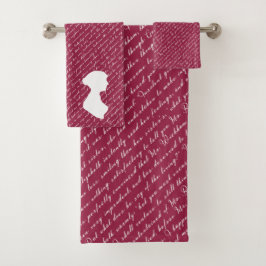 Stolz und Vorurteil Netherfield-Szenentext Badhandtuch Set