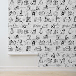 Stolz und Vorurteil Schwarz Weiß Toile Tapete