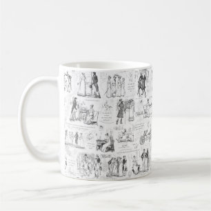 Stolz und Vorurteil Schwarz Weiß Toile Zitate Kaffeetasse