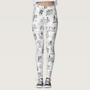 Stolz und Vorurteil Schwarz Weiß Toile Zitate Leggings