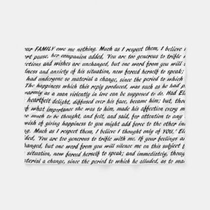 Stolz-und Vorurteil-Text Fleecedecke