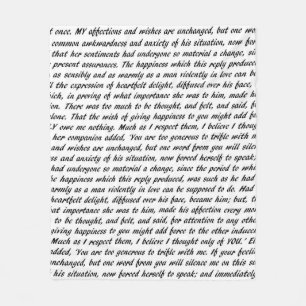 Stolz-und Vorurteil-Text Fleecedecke