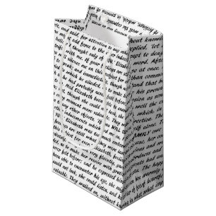 Stolz-und Vorurteil-Text Kleine Geschenktüte