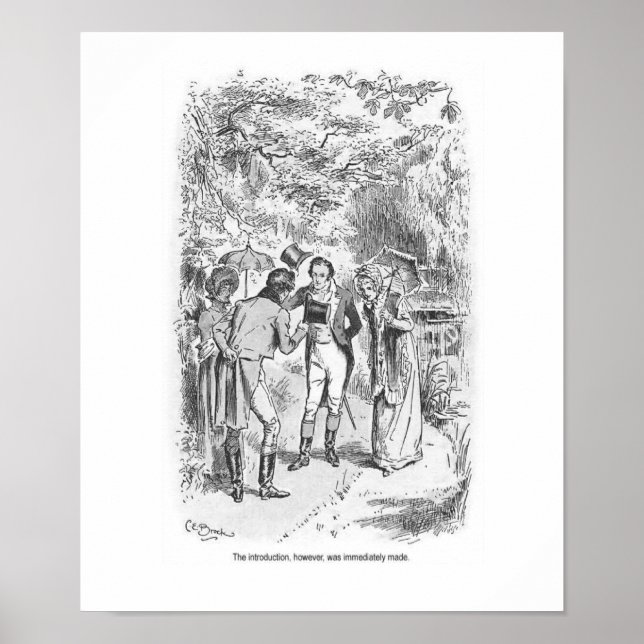 Stolz und Vorurteile Jane Austen Ladys Wall Art Poster (Vorne)