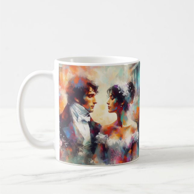 Stolz und Vorurteile Kaffeetasse (Links)