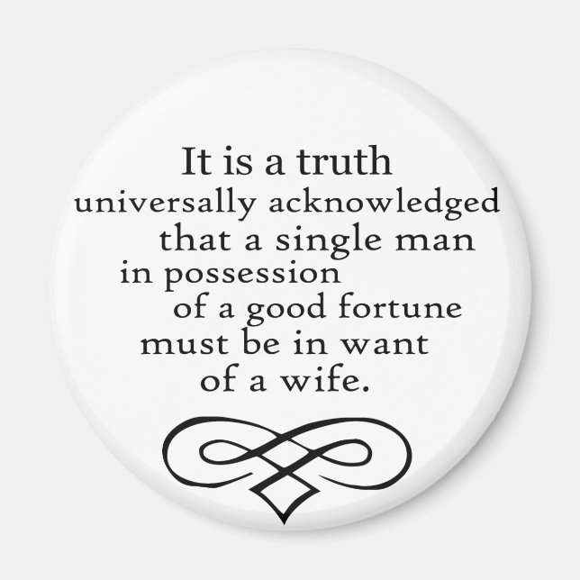 Stolz und Vorurteile Magnet (Vorne)