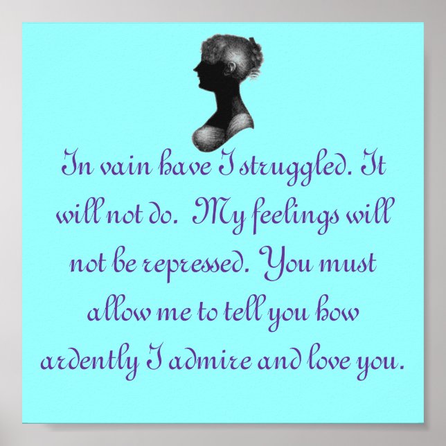 Stolz und Vorurteile, Mr. Darcy Poster (Vorne)