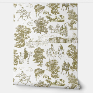 Stolz und Vorurteile Pferde Gold Beige Toile Tapete