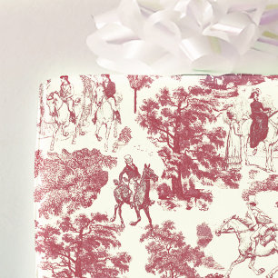 Stolz und Vorurteile Pferde Rote Toile Geschenkpapier