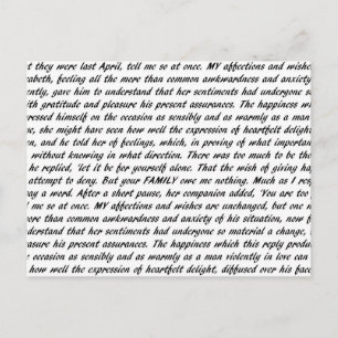 Stolz und Vorurteile Postkarte