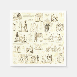 Stolz und Vorurteile über Beige-Toile-Angebot Serviette