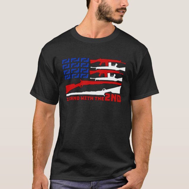 Stolz unterstützen die zweite Änderung Gun America T-Shirt (Vorderseite)