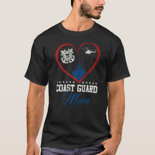 Stolz US Küstenwache Mama Küstenwache Herzstück T-Shirt